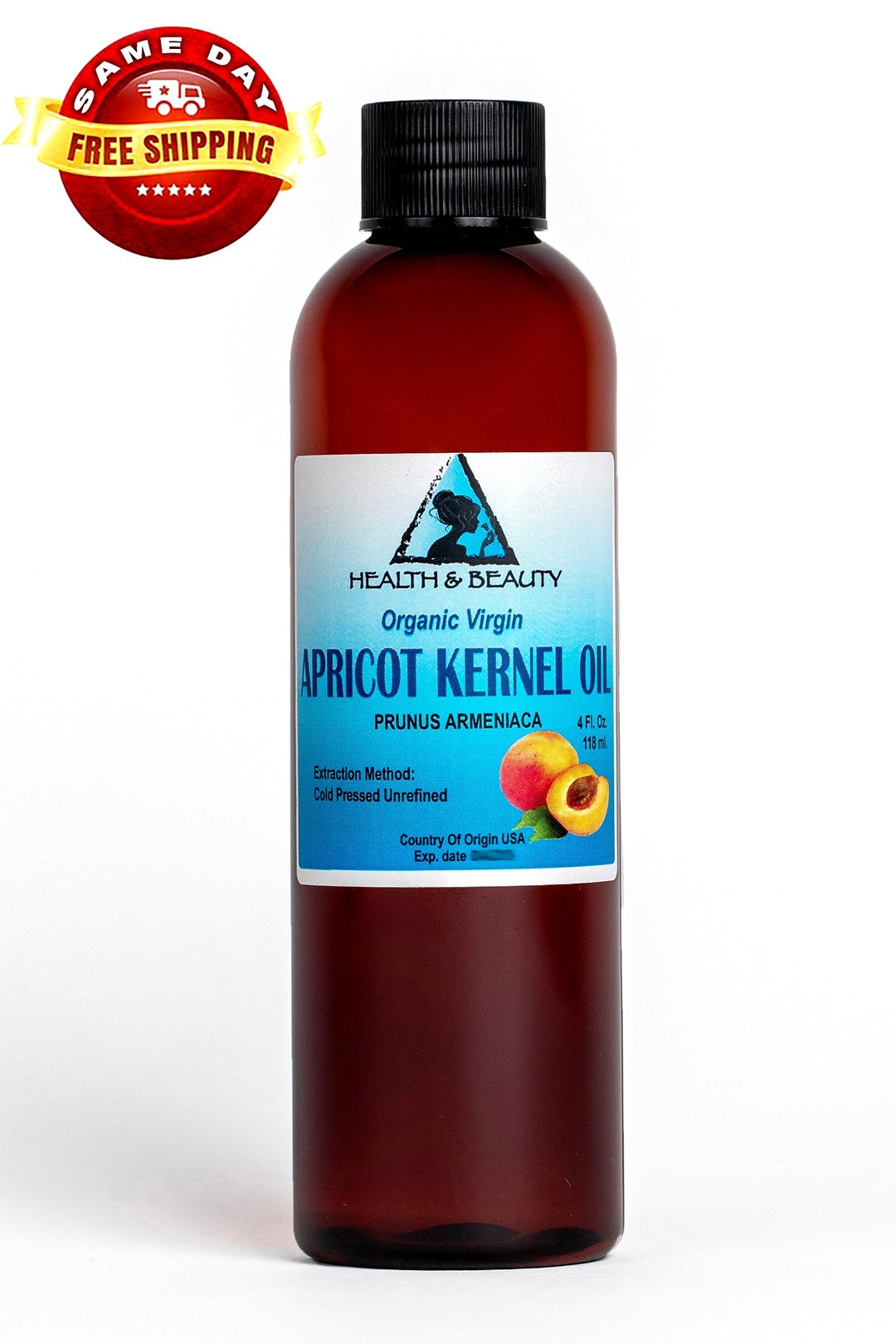 4 Oz APRICOT KERNEL OIL Unrefined Organic Virgin Cold Pressed Raw Pure