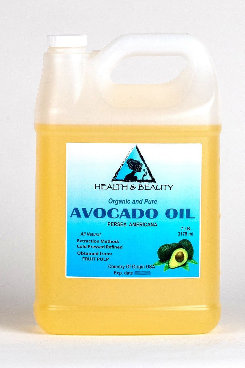7 Lb 1 Gal AVOCADO OIL REFINED Organic Carrier Cold Pressed Etsy