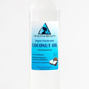 8 oz COCONUT OIL FRACTIONATED Organic Carrier Ultra Refined 100% Pure image 4