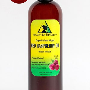 12 oz RED RASPBERRY Seed Oil UNREFINED Organic Extra Virgin Cold Pressed Pure
