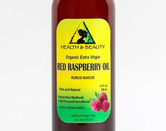 12 oz RED RASPBERRY Seed Oil UNREFINED Organic Extra Virgin Cold Pressed Pure