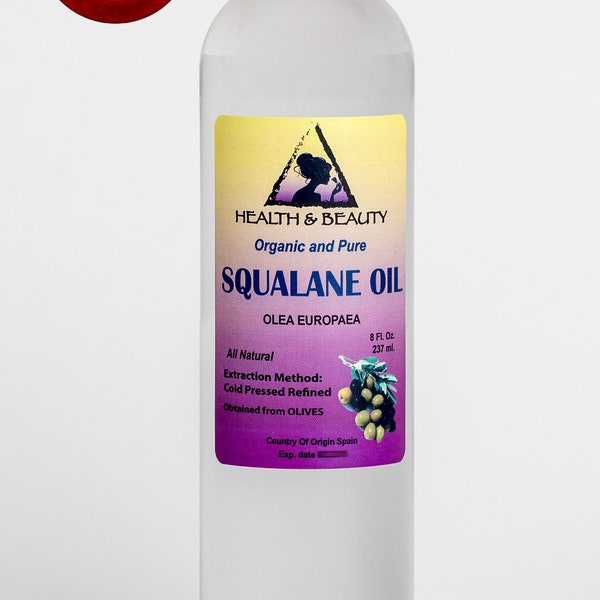 8 oz SQUALANE OIL ORGANIC Olive-Derived Anti-Aging Moisturizer Cold Pressed Undiluted Premium 100% Pure
