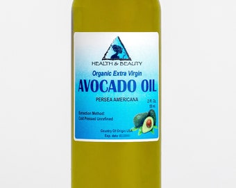 2 oz Organic Avocado Oil: Extra Virgin, Cold Pressed, Unrefined