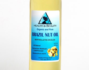 8 oz BRAZIL NUT OIL Organic Carrier Cold Pressed Natural Fresh 100% Pure