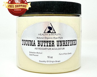 16 oz TUCUMA BUTTER UNREFINED Organic Extra Virgin Cold Pressed Raw Pure