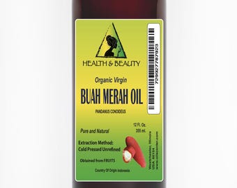 12 oz BUAH MERAH Oil UNREFINED Organic Virgin Natural 100% Pure