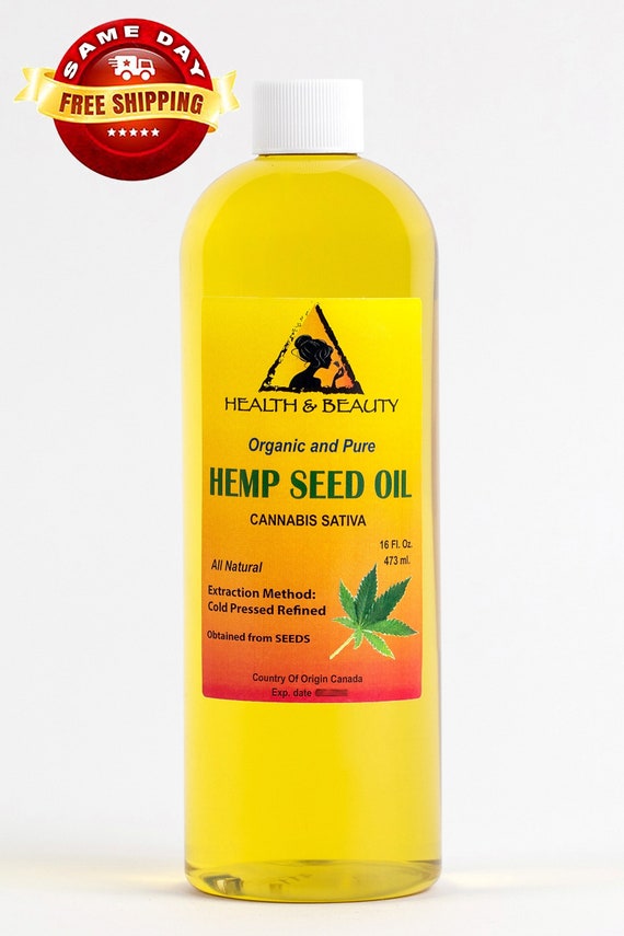 16 Oz Hemp Seed Oil Refined Organic Carrier Cold Pressed 100 Etsy