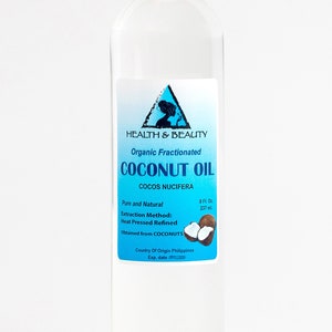 8 oz COCONUT OIL FRACTIONATED Organic Carrier Ultra Refined 100% Pure image 9