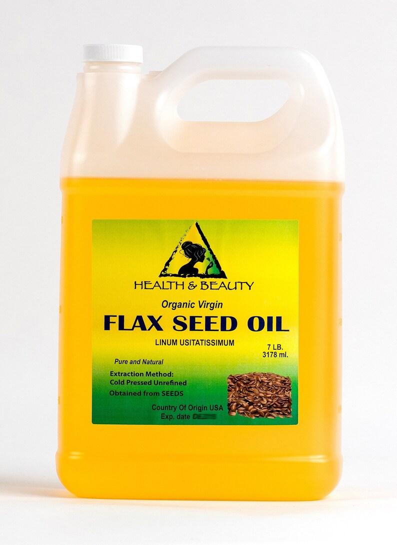 7 Lb 1 gal FLAX SEED OIL Organic Carrier Cold Pressed Etsy