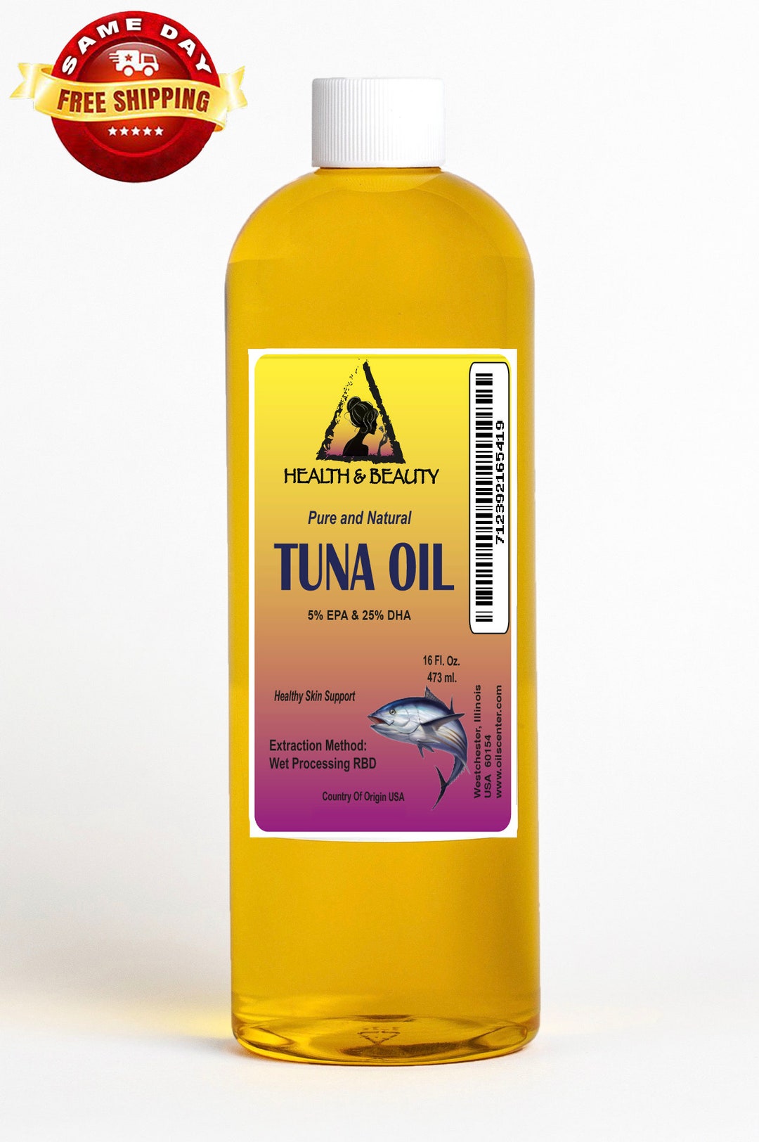 32 Oz Tuna Oil RBD With Omega3 EPA & DHA All Natural 100 Pure in