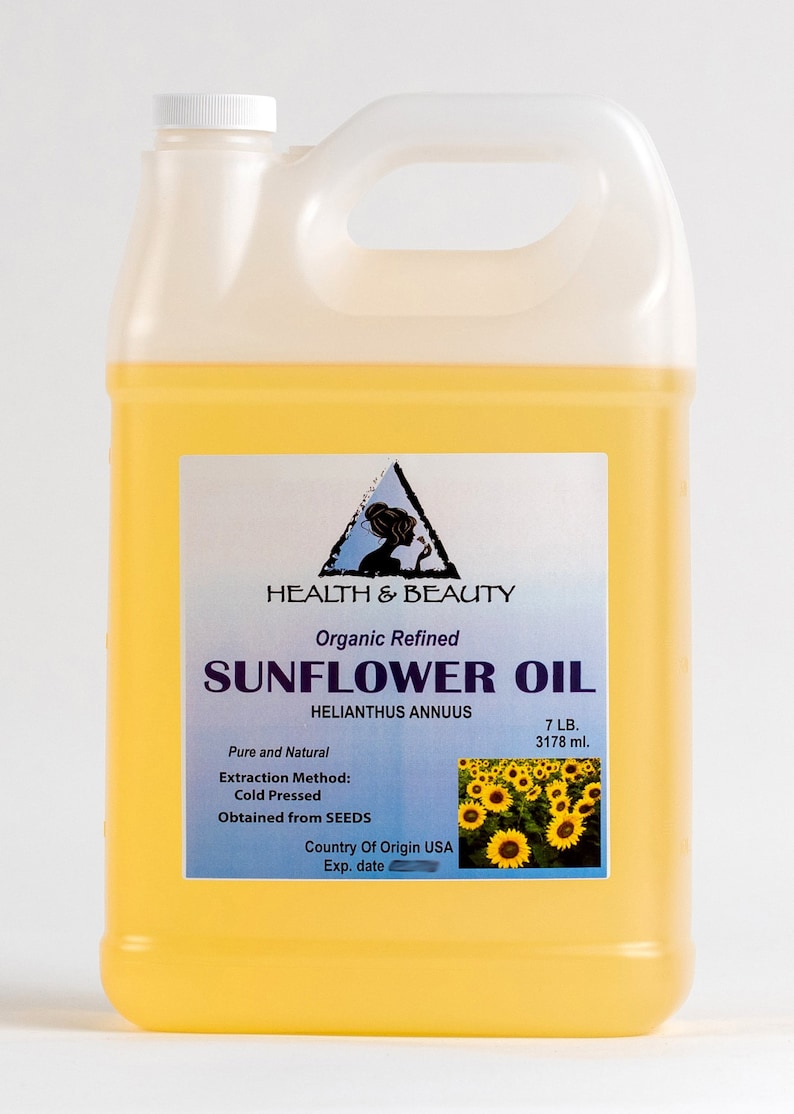 7 Lb 1 Gal SUNFLOWER OIL REFINED Organic Carrier Cold Pressed Etsy