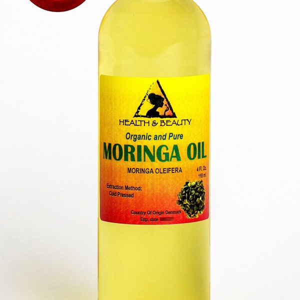 4 oz MORINGA OIL UNREFINED Organic Carrier Virgin Cold Pressed Natural Fresh 100% Pure