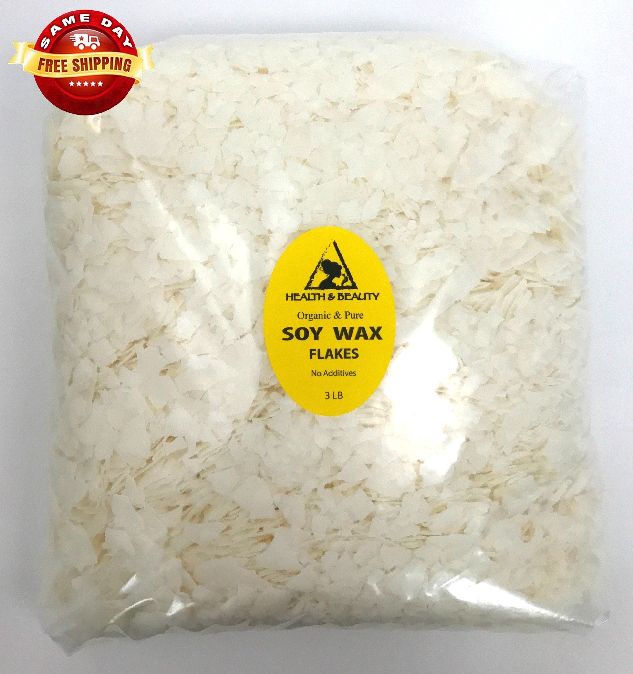 100% Natural SOY WAX 1, 2, 5, 10, 15, 50 Lbs SOY Candle Wax Flakes