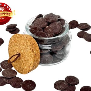 12 oz Dark/Black COCOA BUTTER Chocolate WAFERS Unrefined Organic Raw Fresh Pure Natural
