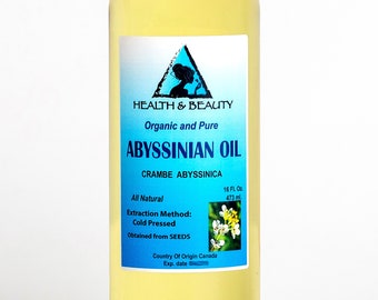 16 oz ABYSSINIAN / CRAMBE SEED Oil Organic Cold Pressed Natural Fresh 100% Pure