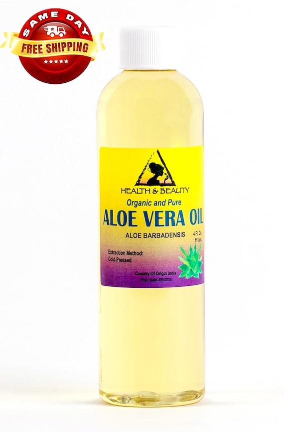 4 Oz Organic Aloe Vera Oil: Cold Pressed Carrier Oil - Etsy Israel