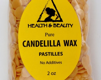 2 oz Organic Candelilla Wax Flakes: Vegan Pastilles