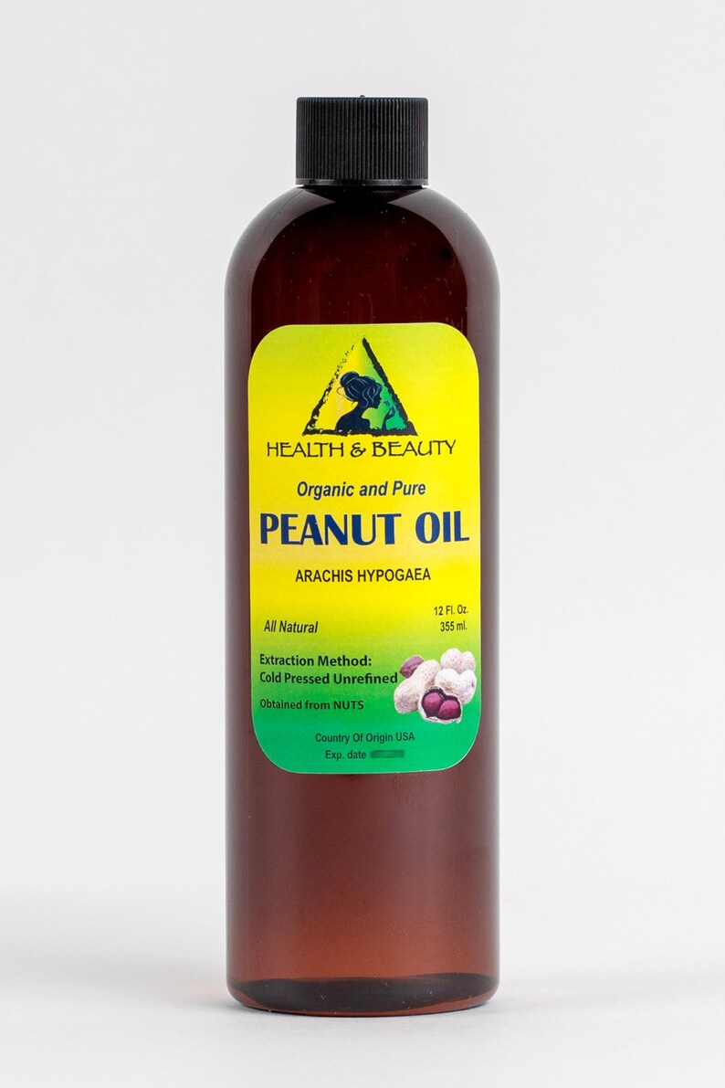 12 oz PEANUT OIL UNREFINED Organic Carrier Cold Pressed Virgin Etsy
