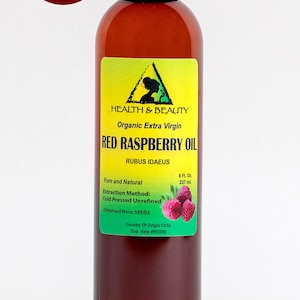 8 oz RED RASPBERRY Seed Oil UNREFINED Organic Extra Virgin Cold Pressed Pure