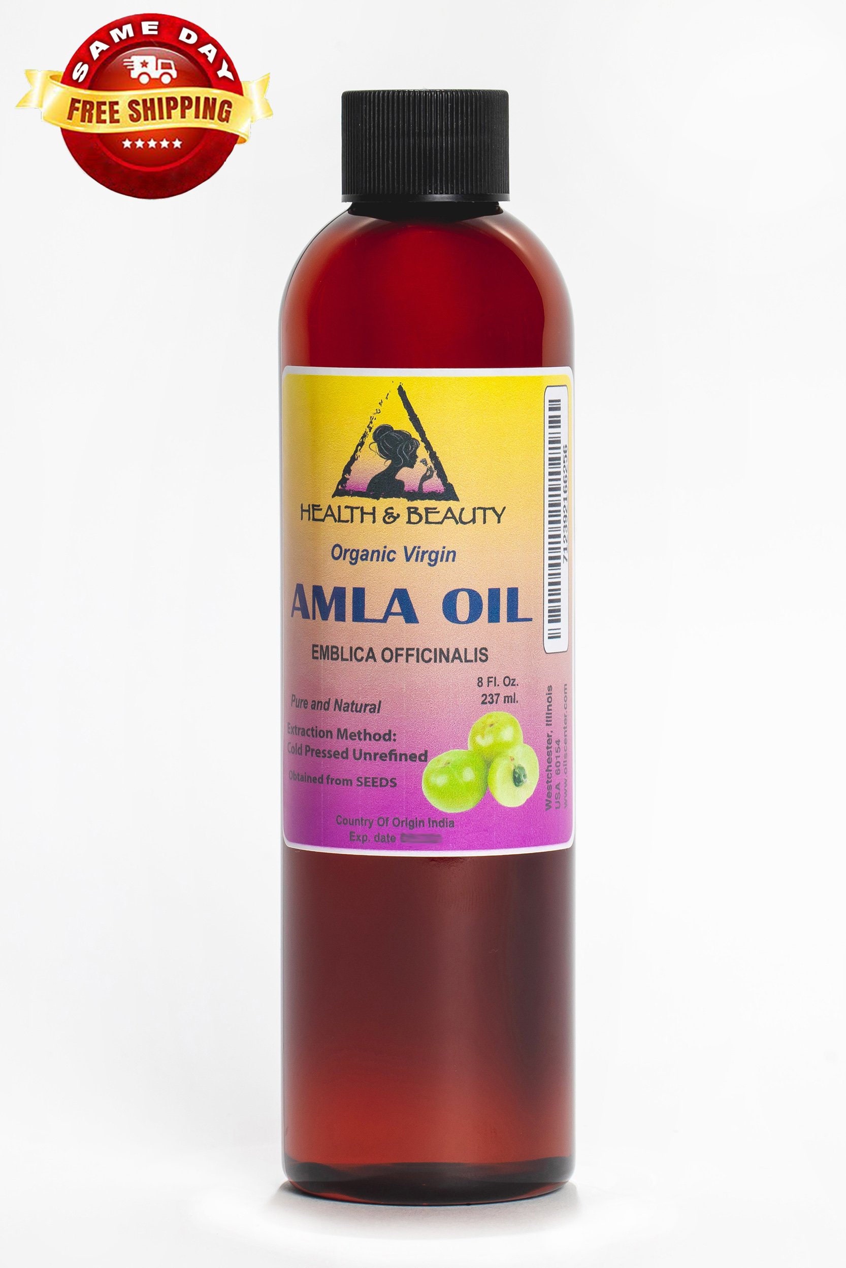 8 oz AMLA / GOOSEBERRY SEED Oil Unrefined Organic Virgin Cold Pressed  Pure