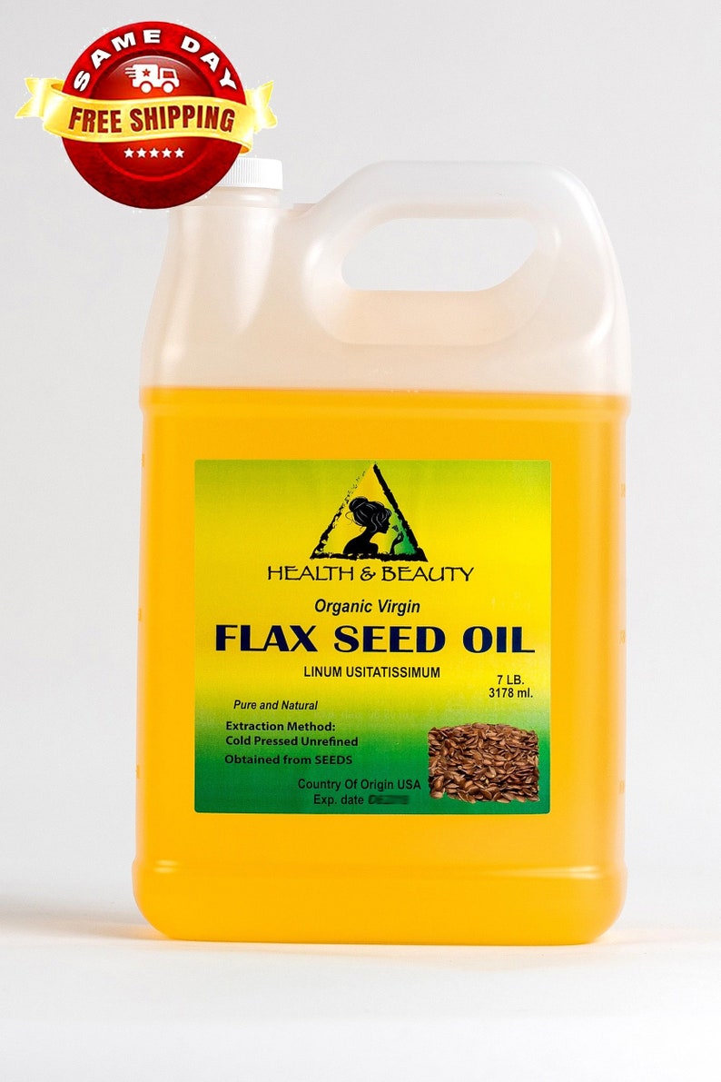 7 Lb 1 Gal FLAX SEED OIL Organic Carrier Cold Pressed Etsy