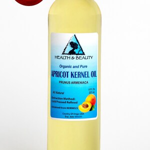 8 oz APRICOT KERNEL Oil REFINED Organic Carrier Cold Pressed 100% Pure