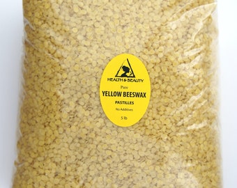 5 Lb YELLOW BEESWAX Bees WAX Organic Pastilles Beads Premium Prime Grade A 100% Pure
