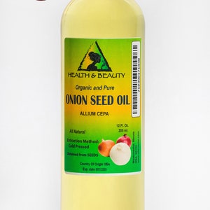 12 oz ONION SEED OIL Premium Organic Cold Pressed 100% Pure All Natural