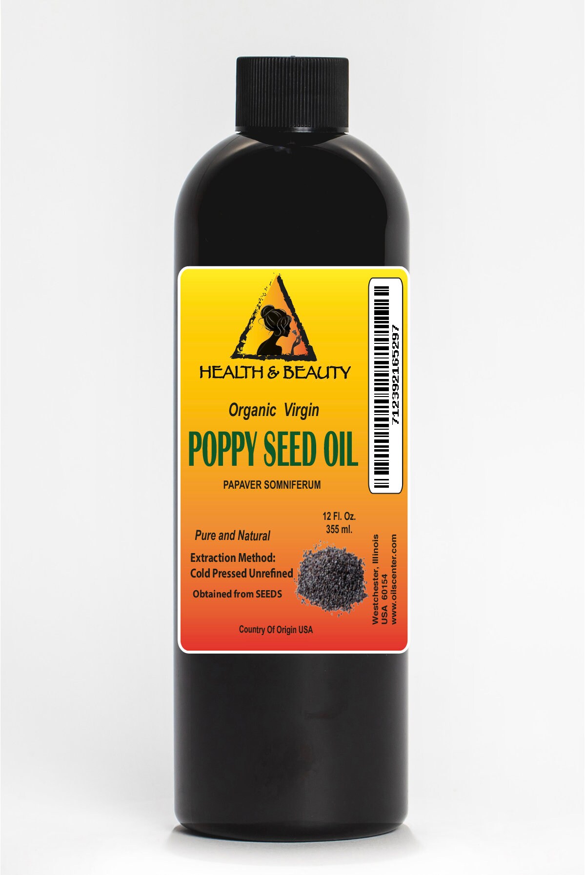 12 Oz POPPY SEED OIL Unrefined Virgin Organic Cold Pressed Etsy