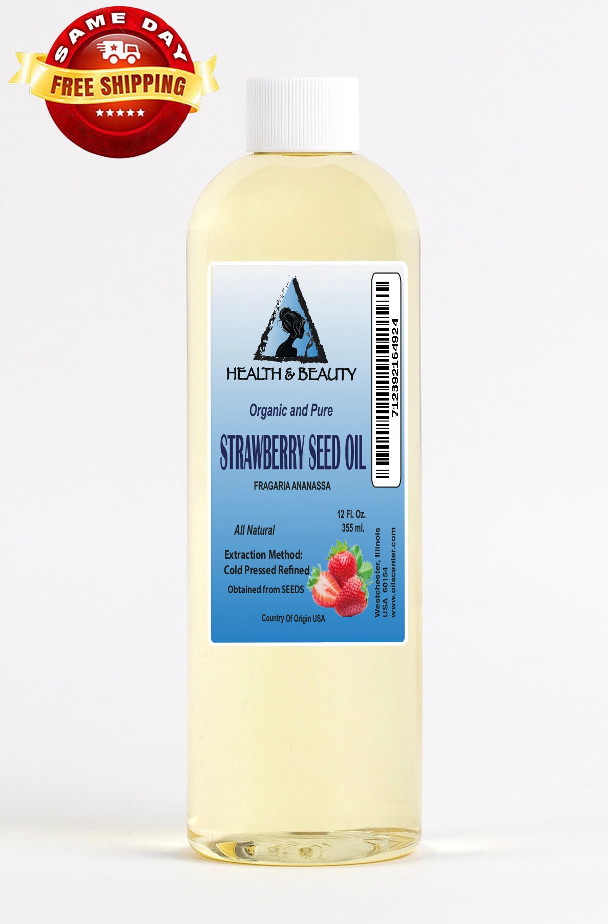 24 oz STRAWBERRY SEED Oil REFINED Organic Cold Pressed 100 Etsy