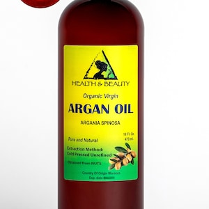 32 oz ARGAN OIL UNREFINED Organic Extra Virgin Moroccan Marrakesh Cold Pressed Raw Pure Hair Oil
