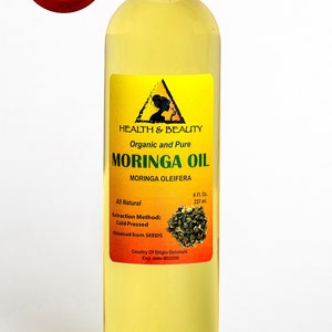 8 oz MORINGA OIL UNREFINED Organic Carrier Virgin Cold Pressed Natural Fresh 100% Pure