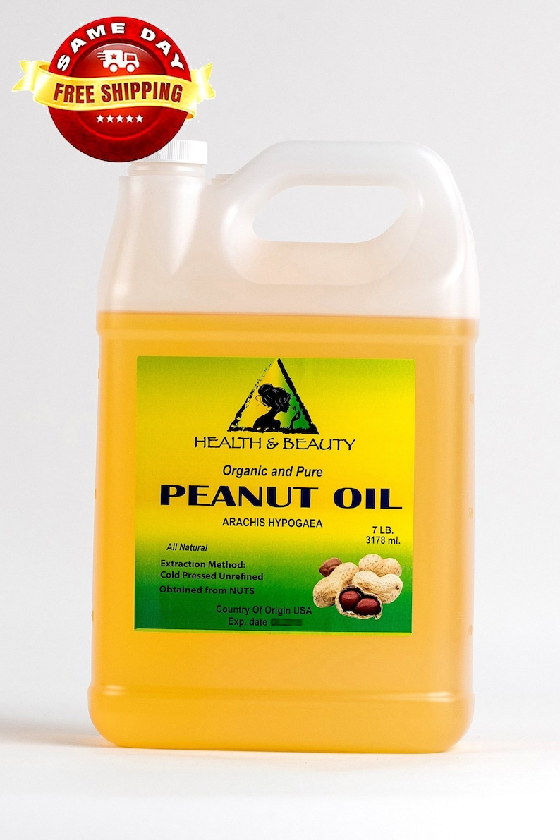 7 Lb 1 gal PEANUT OIL UNREFINED Organic Carrier Cold Pressed Etsy