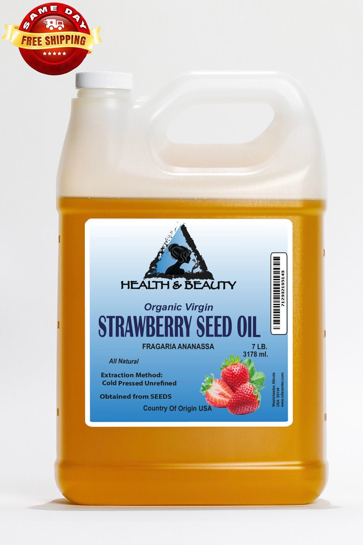 7 Lb 1 Gal STRAWBERRY SEED Oil UNREFINED Organic Virgin Cold Etsy