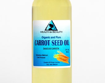 2 oz CARROT SEED OIL Organic Carrier Cold Pressed Natural Anti-Aging Fresh 100% Pure