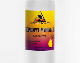 4 oz ISOPROPYL Myristate IPM Natural Surfactant USP Grade Liquid 100 % Pure