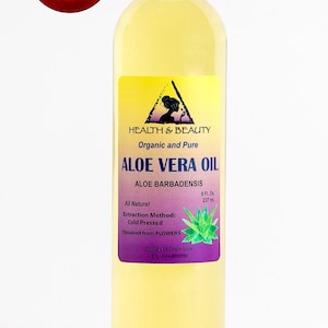 8 oz Organic Aloe Vera Oil: Cold Pressed Carrier