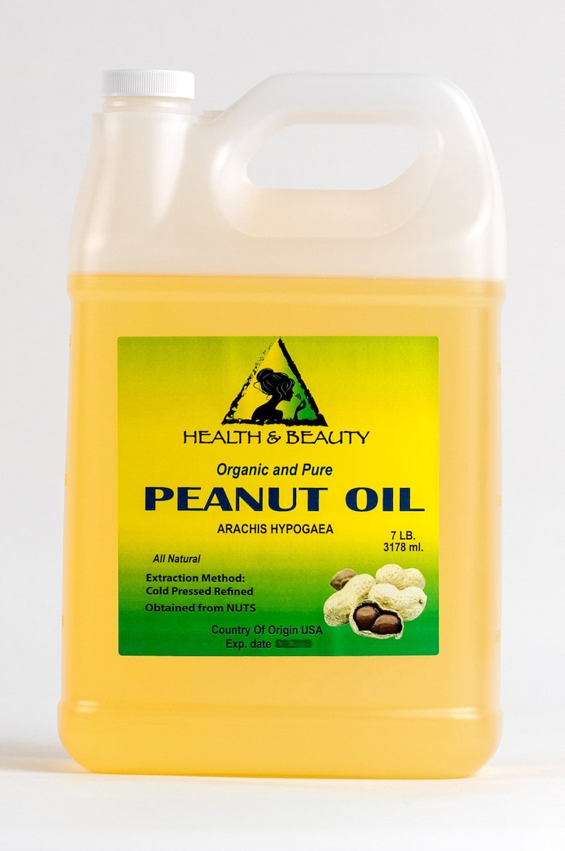 7 Lb 1 gal PEANUT OIL REFINED Organic Carrier Cold Pressed Etsy