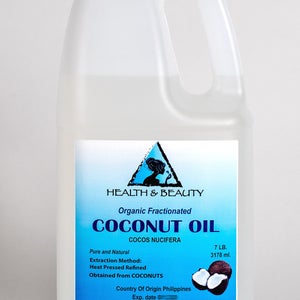 7 Lb, 1 Gal COCONUT OIL FRACTIONATED Organic Carrier Ultra Refined 100% ...