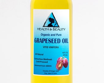 16 oz GRAPESEED OIL ORGANIC Carrier Cold Pressed 100% Pure