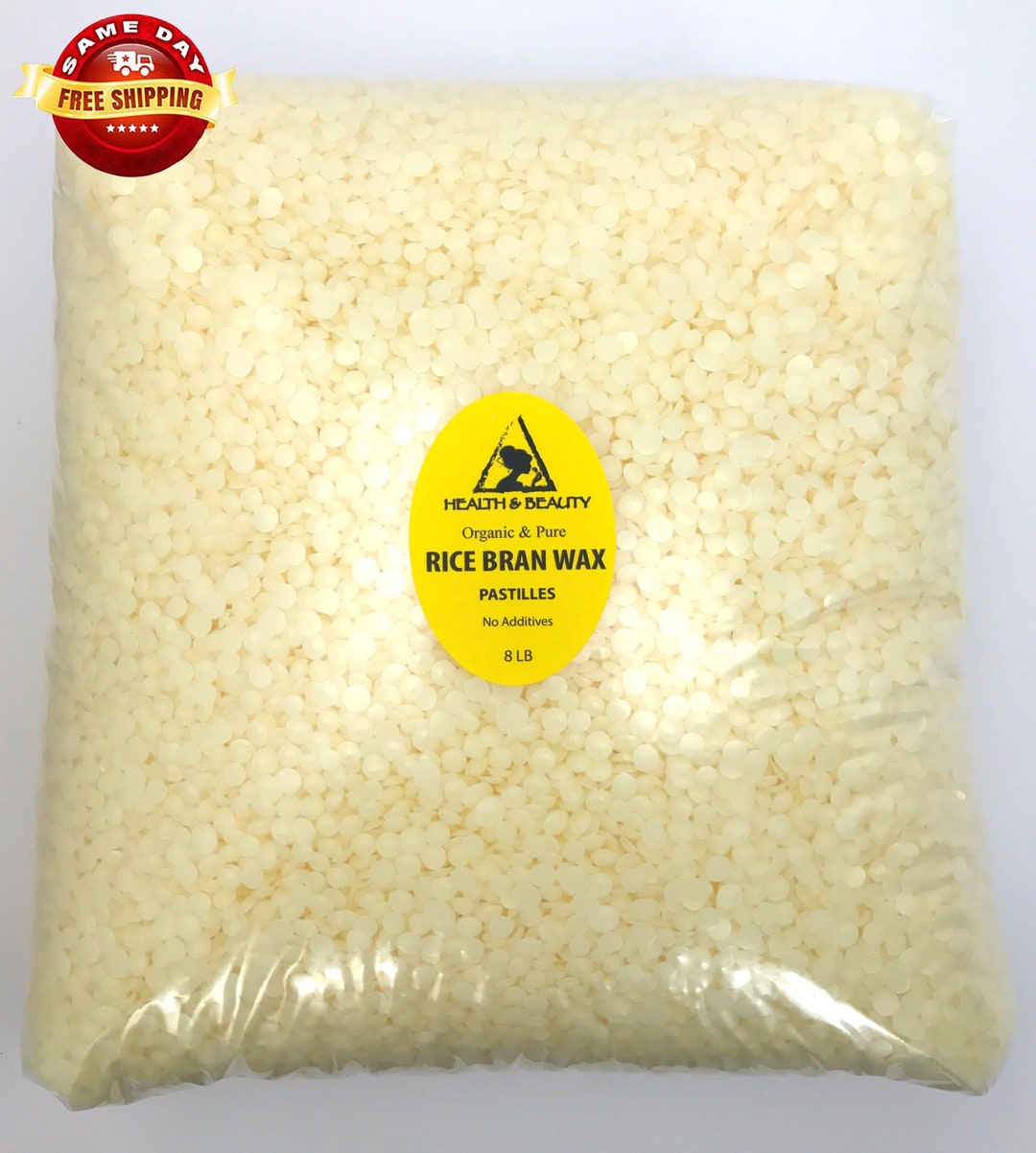 8 Lb Organic Rice Bran Wax Pastilles: Vegan Grade A - Etsy