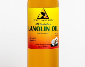 4 oz LANOLIN OIL USP Grade 100% Pure Skin Hair Moisturizing
