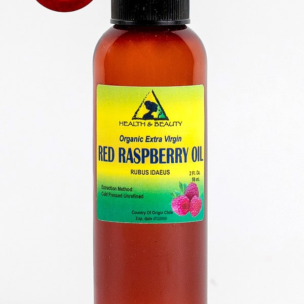 2 oz RED RASPBERRY Seed Oil UNREFINED Organic Extra Virgin Cold Pressed Pure