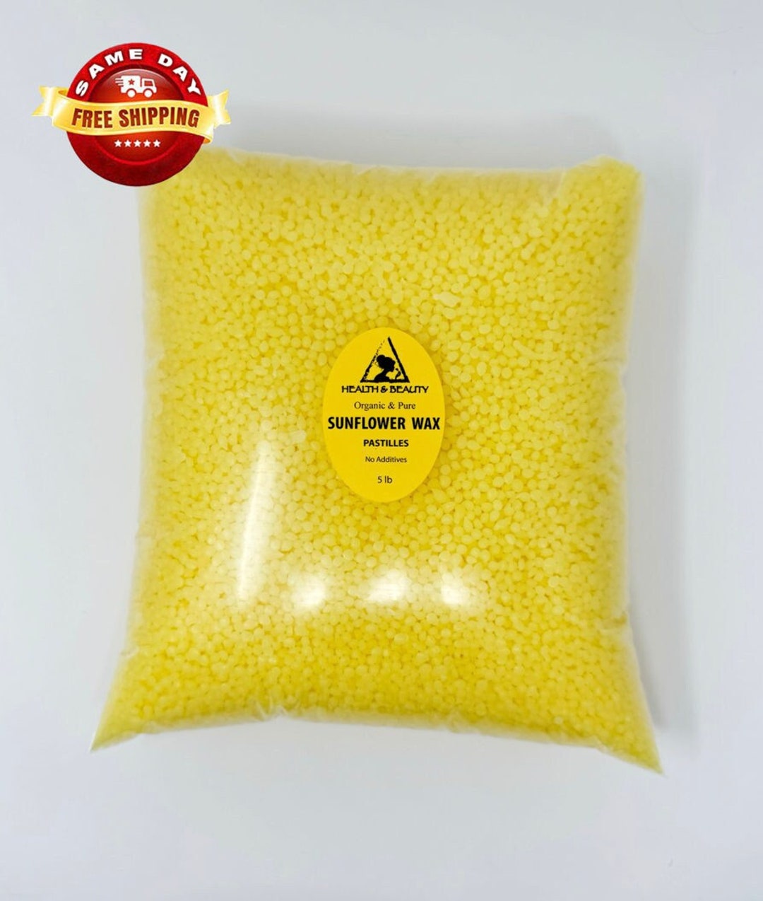 5 Lb SUNFLOWER WAX ORGANIC Vegan 100% Pure Pastilles Beads - Etsy