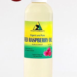 4 oz RED RASPBERRY Seed Oil REFINED Organic Carrier Cold Pressed 100% Pure