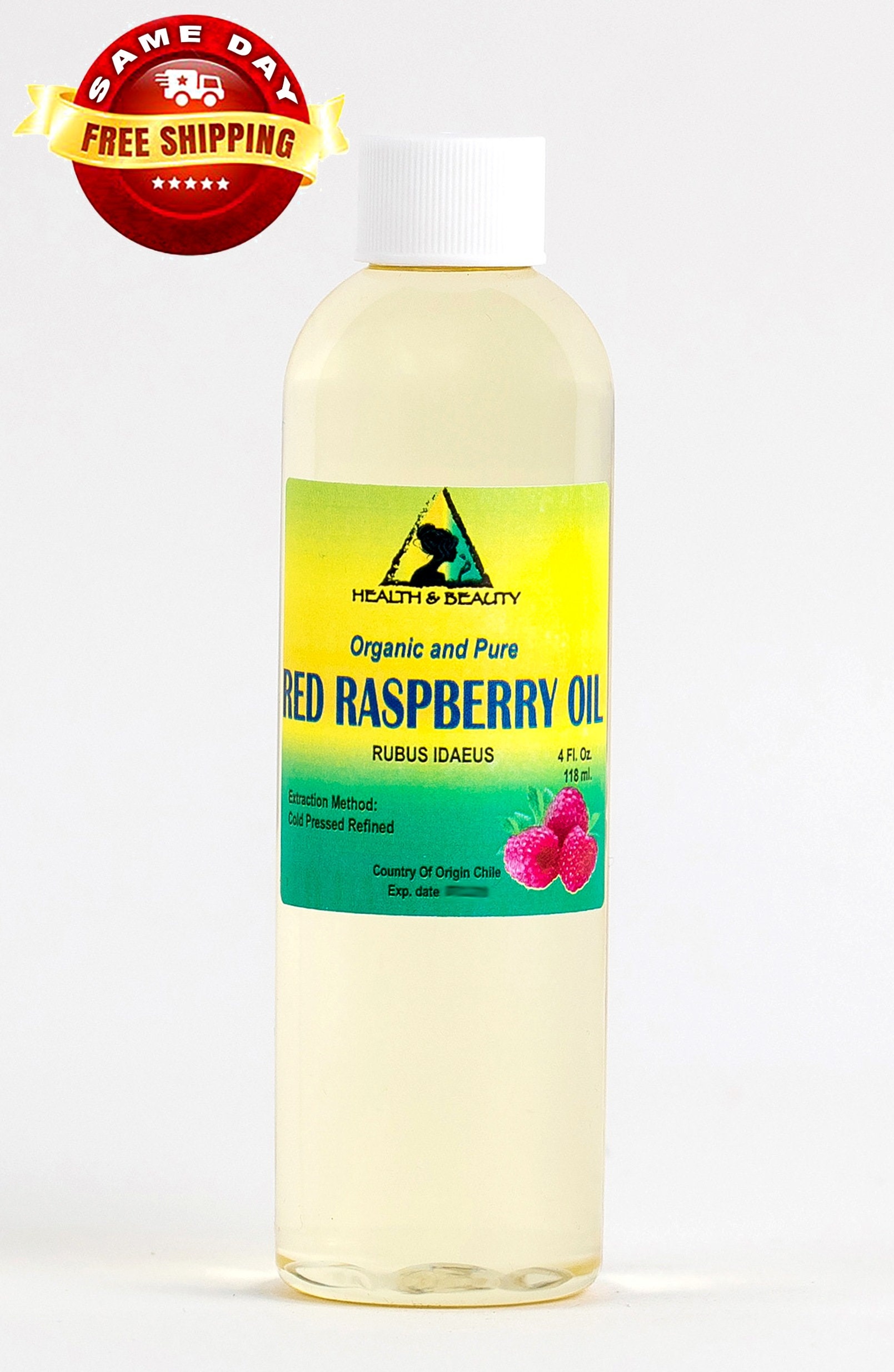 4 Oz RED RASPBERRY Seed Oil REFINED Organic Carrier Cold Etsy