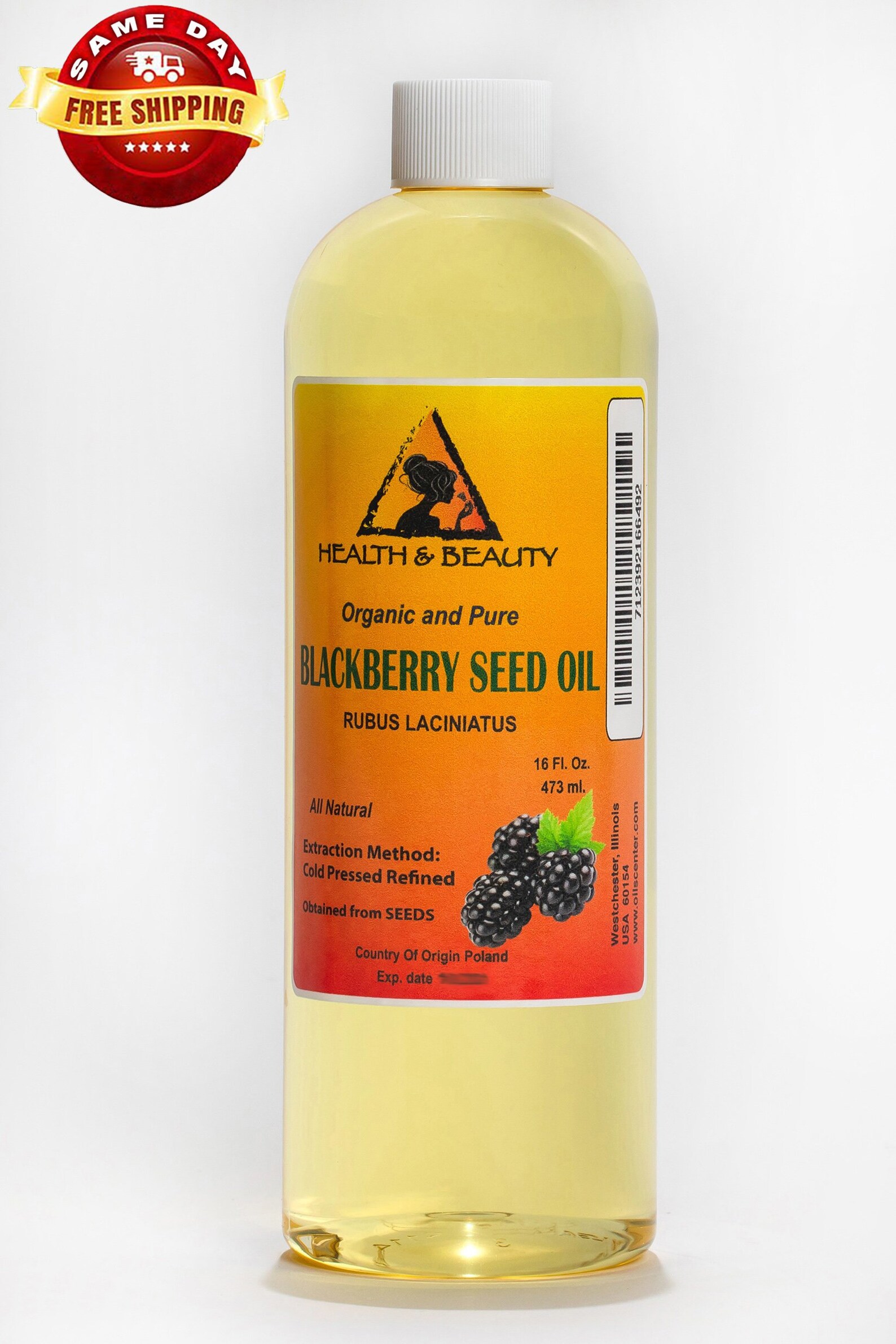 16 oz BLACKBERRY SEED OIL Refined Organic Cold Pressed Pure Etsy