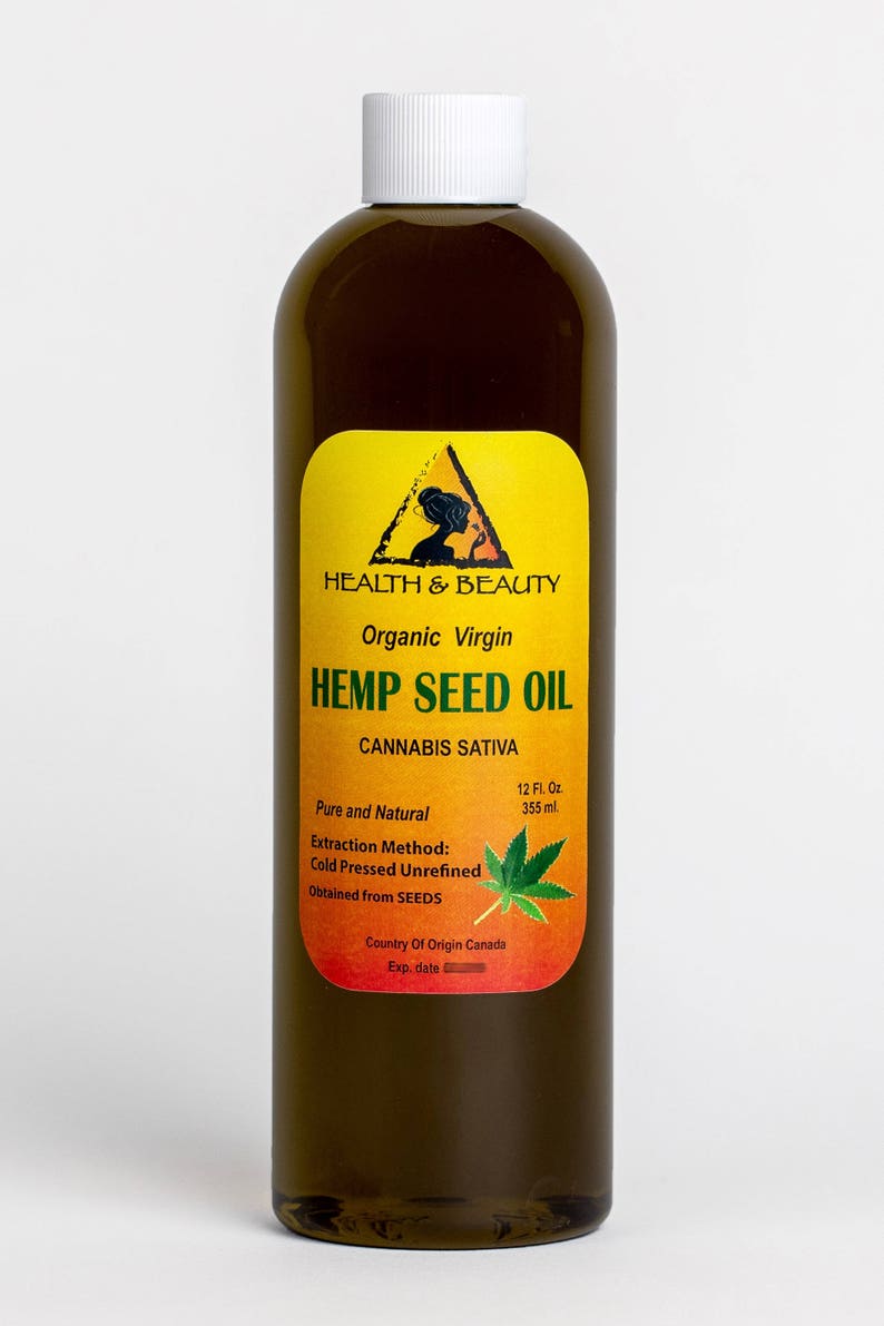 12 Oz HEMP SEED OIL Unrefined Organic Carrier Cold Pressed Etsy