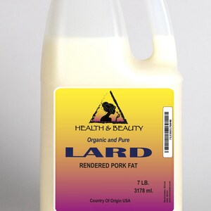 7 Lb, 1 gal LARD Organic Rendered PORK FAT All Natural Deodorized 100% Pure 画像 11