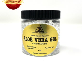 4 oz ALOE VERA GEL Organic Cold Pressed Premium Moisturizer Natural 100% Pure Raw Material